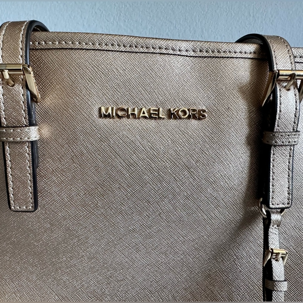Gold Michael Kors purse